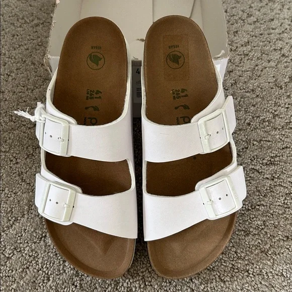 Birkenstock Arizona Papillio Flex Platform Sandal Slide White SZ US 10 EU 41 NEW - Picture 7 of 13